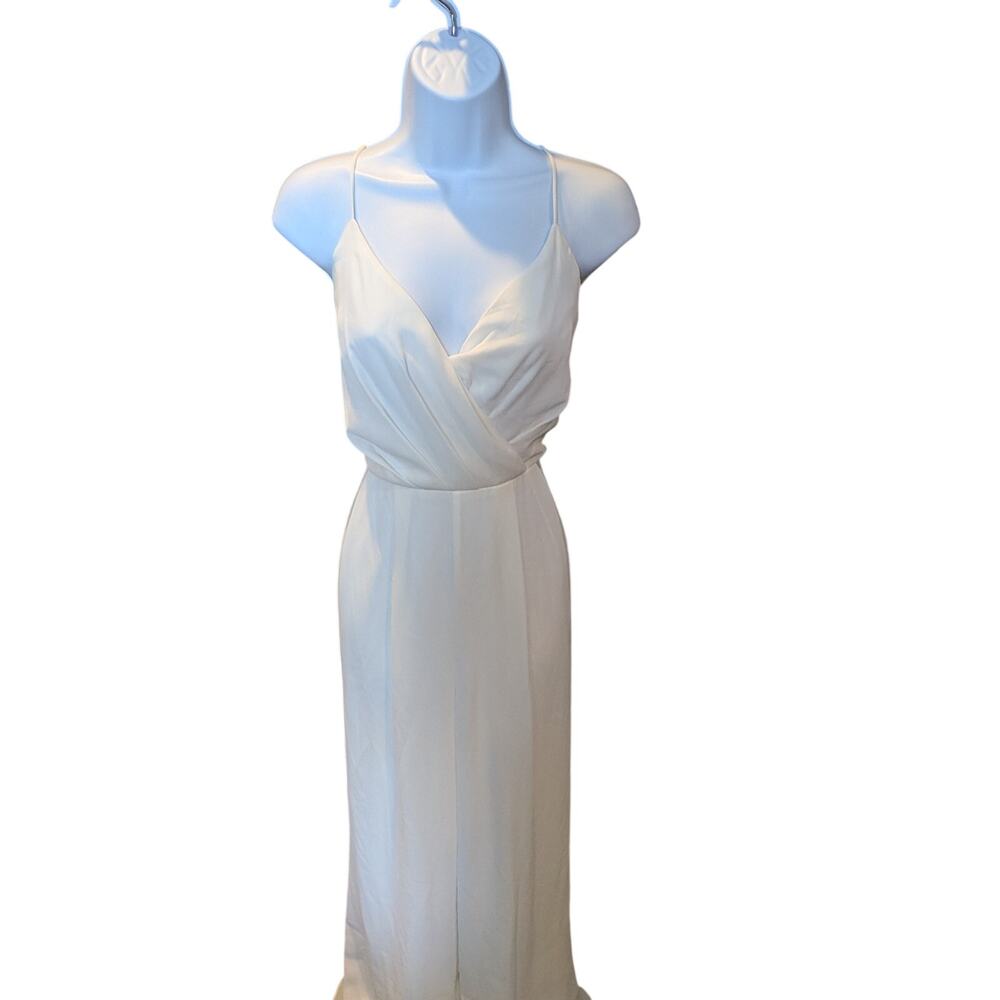 Audrey Parks x Francesca's faux-wrap wide-leg jumpsuit